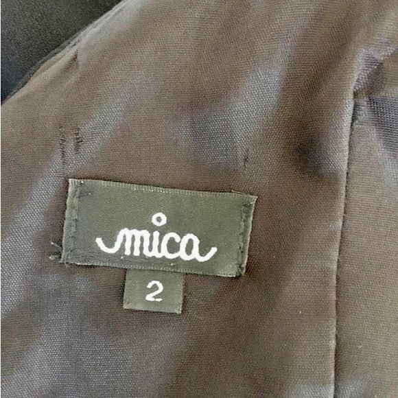 Mica Little black dress size 2. white lacy intricate design around the waist - Picture 4 of 4